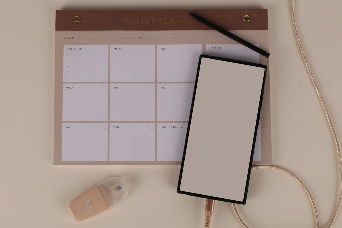 Weekly cleaning planner